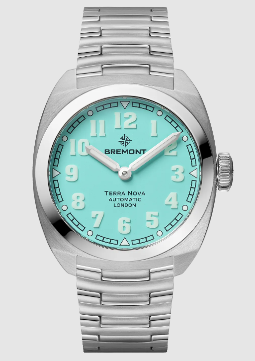 Best Bremont Terra Nova 38 Turquoise tn38-nd-ss-tq-b Replica Watch